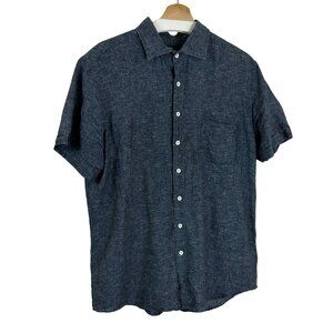 Rodd & Gunn Blue Linen Sports Fit Short Sleeve Size XL
